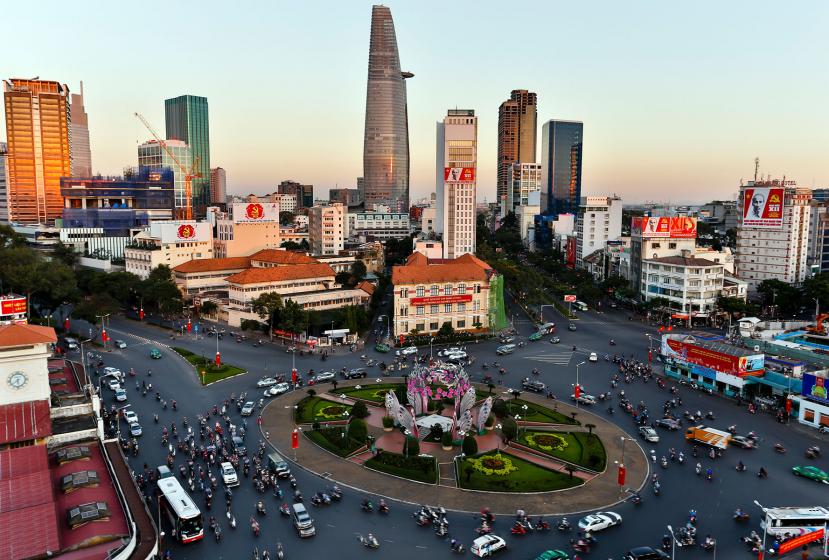 Aerial view of Ho Chi Minh City, Vietnam