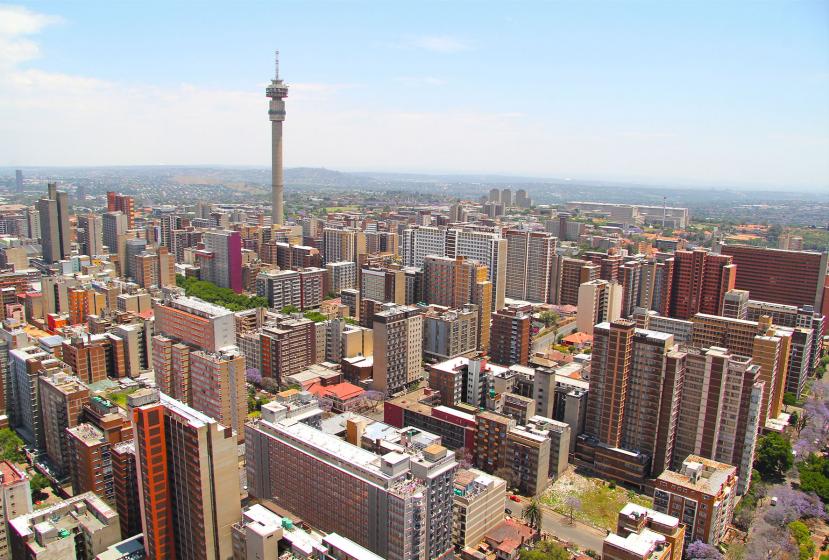 Aerial view of Johannesburg, South Africa