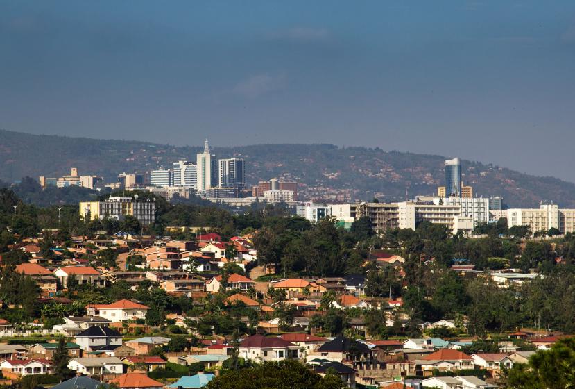Aerial view of Kigali, Rwanda
