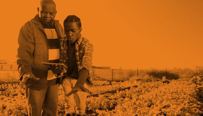 Grant Administration Two men conduct field research in South Africa