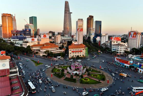 Aerial view of Ho Chi Minh City, Vietnam